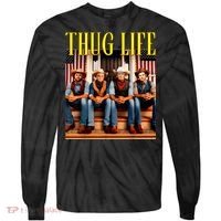 Thug Life Trump Vance Kennedy Elon Trump Squad Thug Life Tie-Dye Long Sleeve Shirt thumb 0