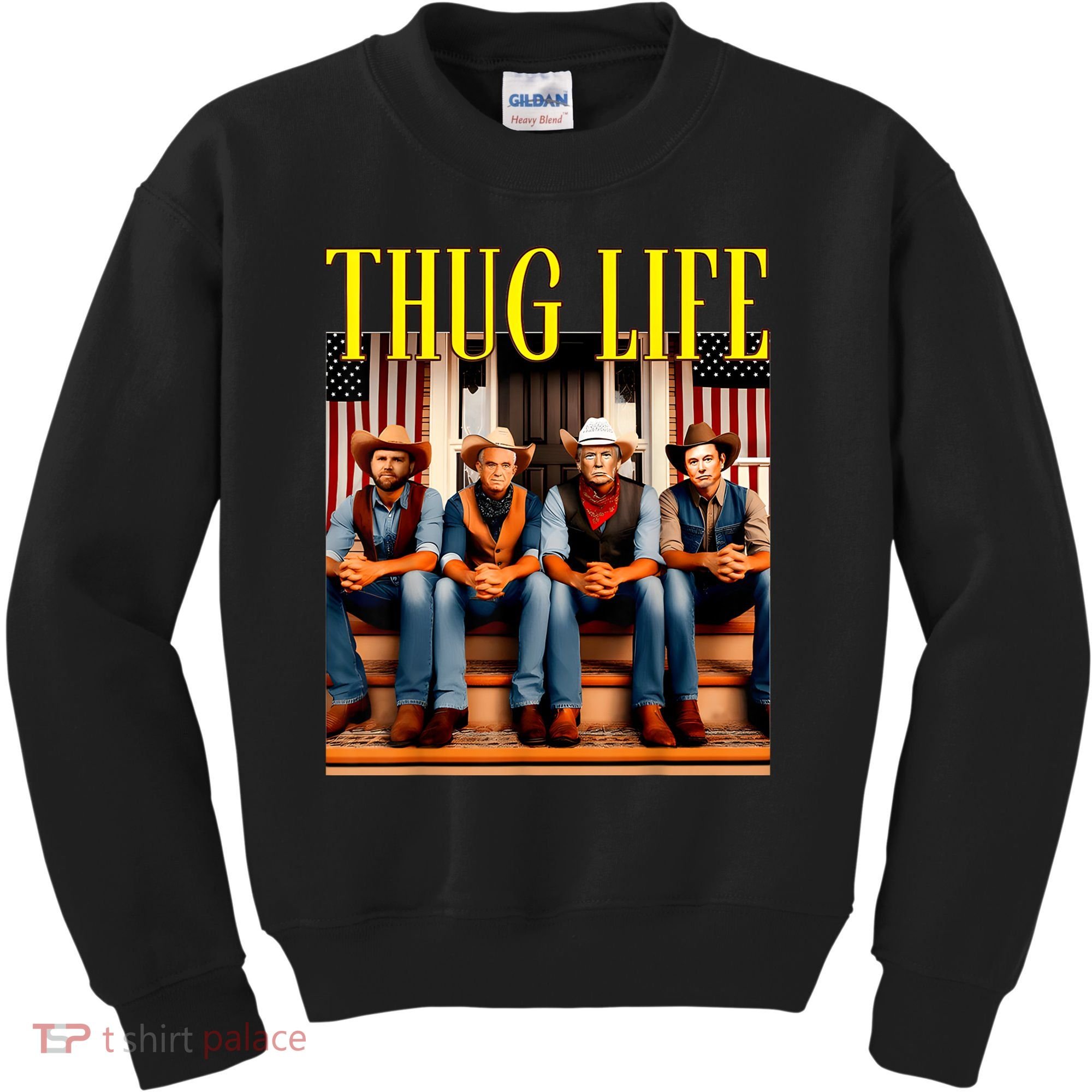 Thug Life Trump Vance Kennedy Elon Trump Squad Thug Life Kids Sweatshirt