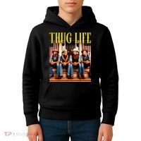 Thug Life Trump Vance Kennedy Elon Trump Squad Thug Life Kids Hoodie thumb 4