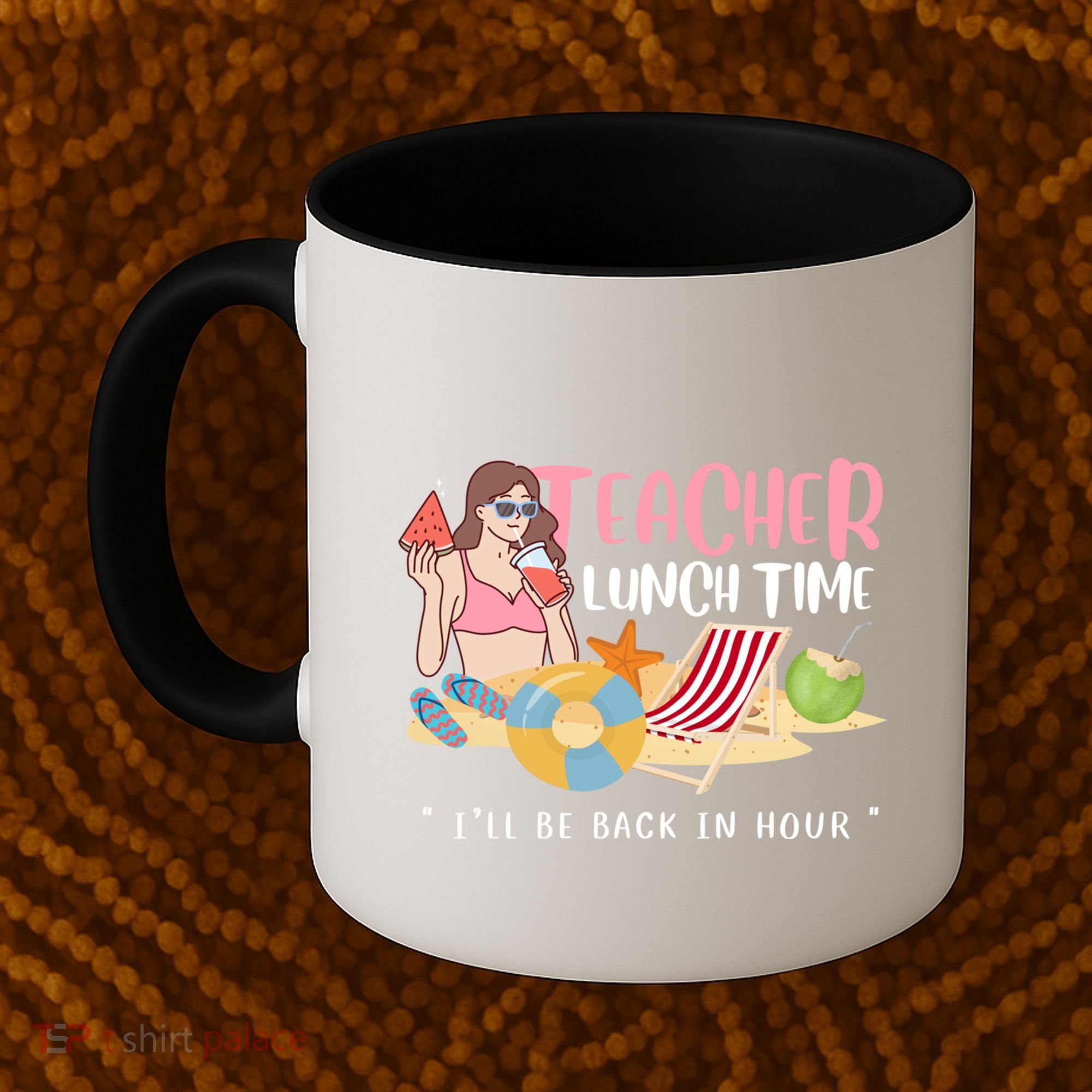 Teacher Lunch Time Funny Teacher Vacation Summer Beach Great Gift Coffee Mug