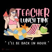 Teacher Lunch Time Funny Teacher Vacation Summer Beach Great Gift Coffee Mug thumb 5