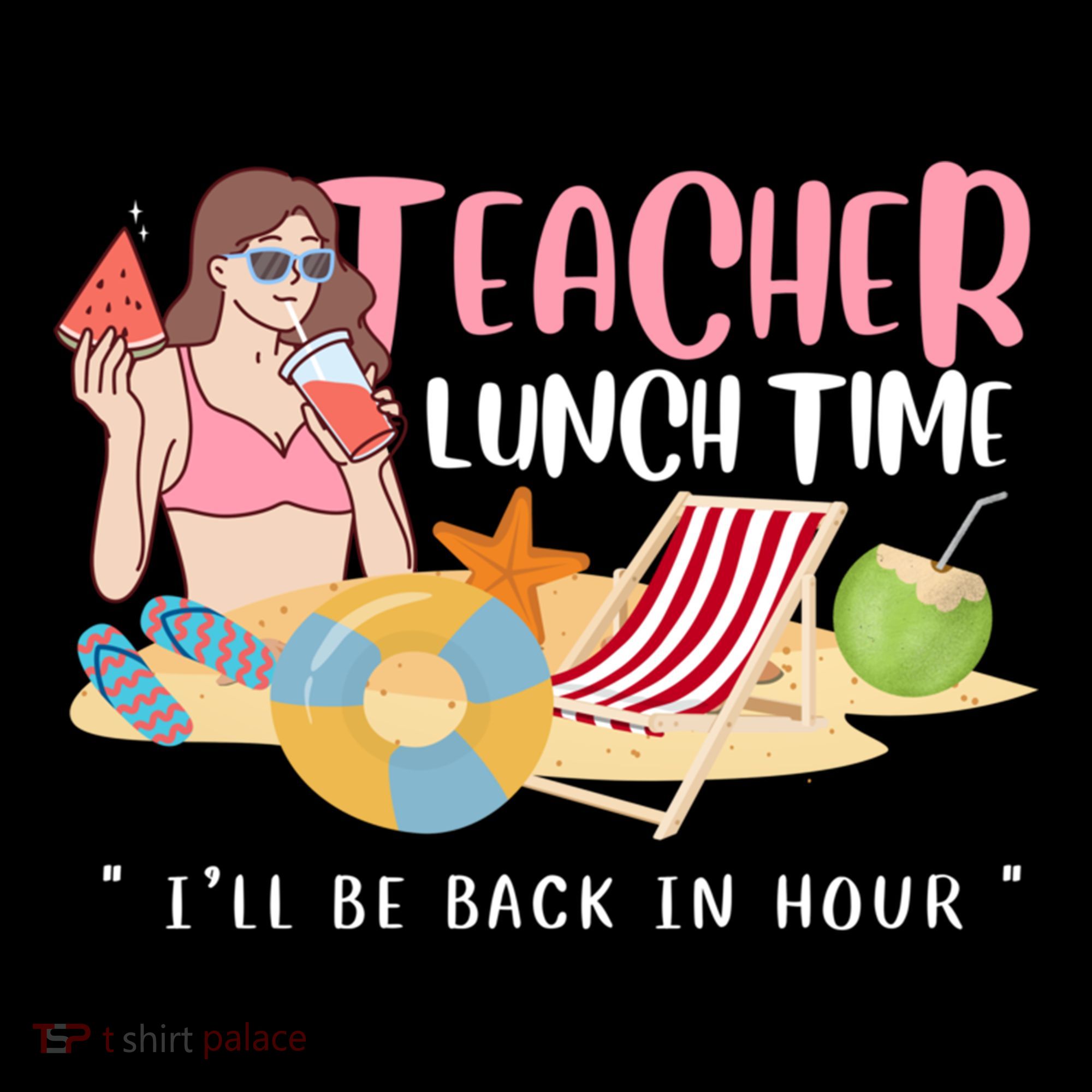 Teacher Lunch Time Funny Teacher Vacation Summer Beach Great Gift Coffee Mug