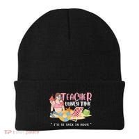 Teacher Lunch Time Funny Teacher Vacation Summer Beach Great Gift Beanie thumb 0