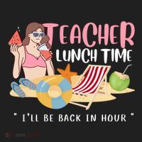 Teacher Lunch Time Funny Teacher Vacation Summer Beach Great Gift Beanie thumb 2