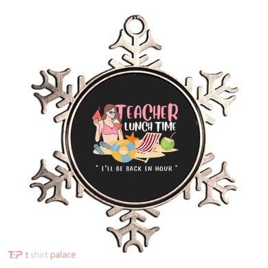 Teacher Lunch Time Funny Teacher Vacation Summer Beach Great Gift Ornament