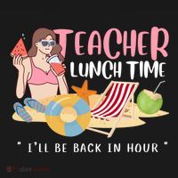 Teacher Lunch Time Funny Teacher Vacation Summer Beach Great Gift Ornament thumb 1