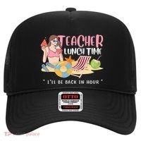Teacher Lunch Time Funny Teacher Vacation Summer Beach Great Gift Hat thumb 0