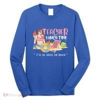 Teacher Lunch Time Funny Teacher Vacation Summer Beach Great Gift Long Sleeve Shirt thumb 0