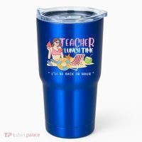 Teacher Lunch Time Funny Teacher Vacation Summer Beach Great Gift Tumbler thumb 0