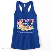 Teacher Lunch Time Funny Teacher Vacation Summer Beach Great Gift Women's Tank Top thumb 0