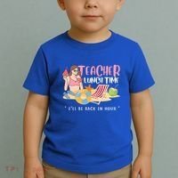 Teacher Lunch Time Funny Teacher Vacation Summer Beach Great Gift Toddler T-Shirt thumb 2