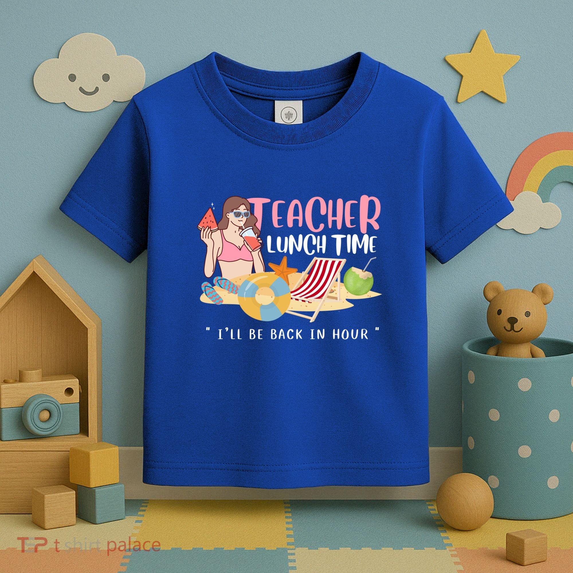 Teacher Lunch Time Funny Teacher Vacation Summer Beach Great Gift Toddler T-Shirt