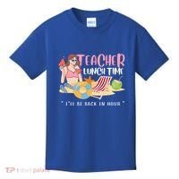 Teacher Lunch Time Funny Teacher Vacation Summer Beach Great Gift Kids T-Shirt thumb 0