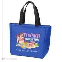 Teacher Lunch Time Funny Teacher Vacation Summer Beach Great Gift Tote Bag thumb 3