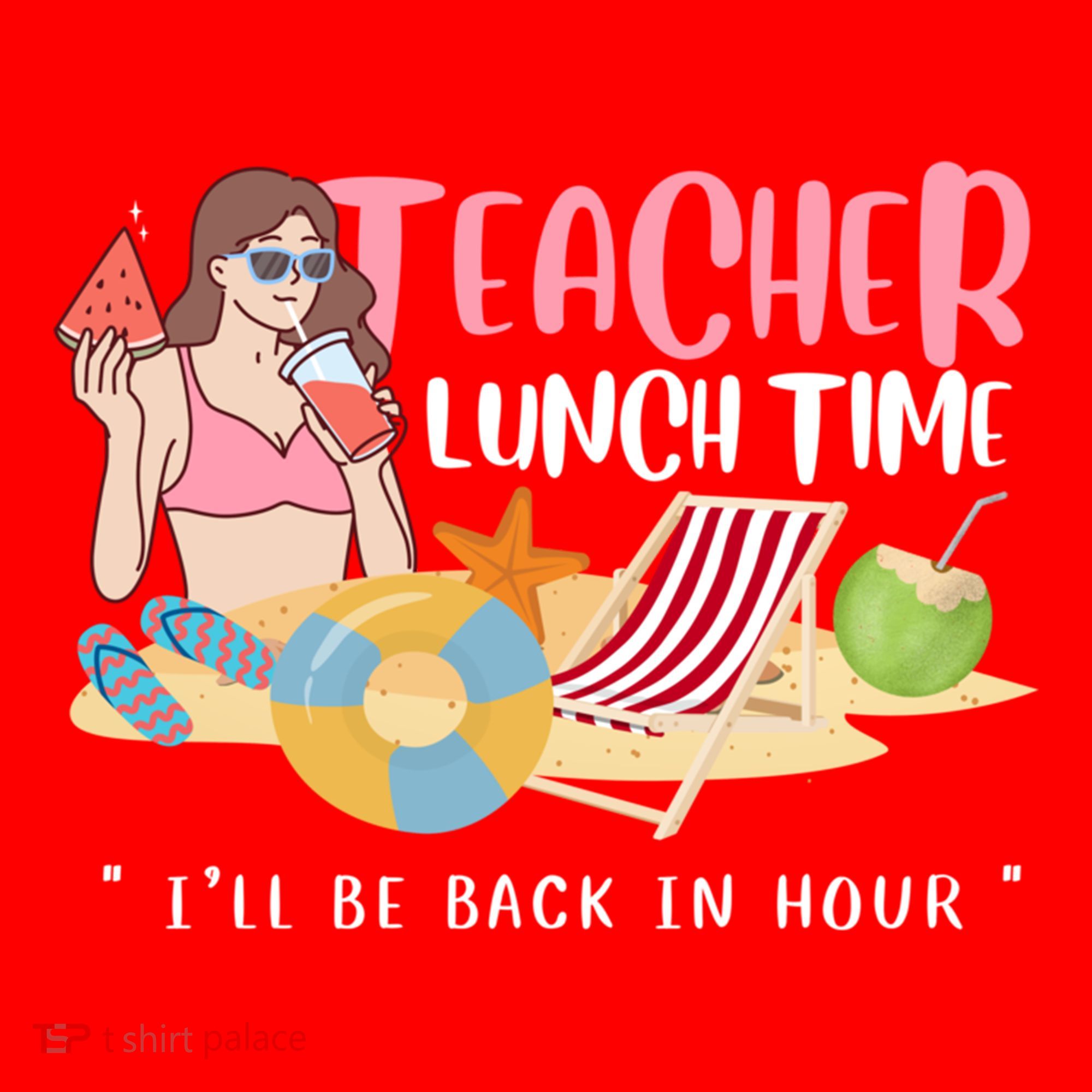 Teacher Lunch Time Funny Teacher Vacation Summer Beach Great Gift Santa Hat