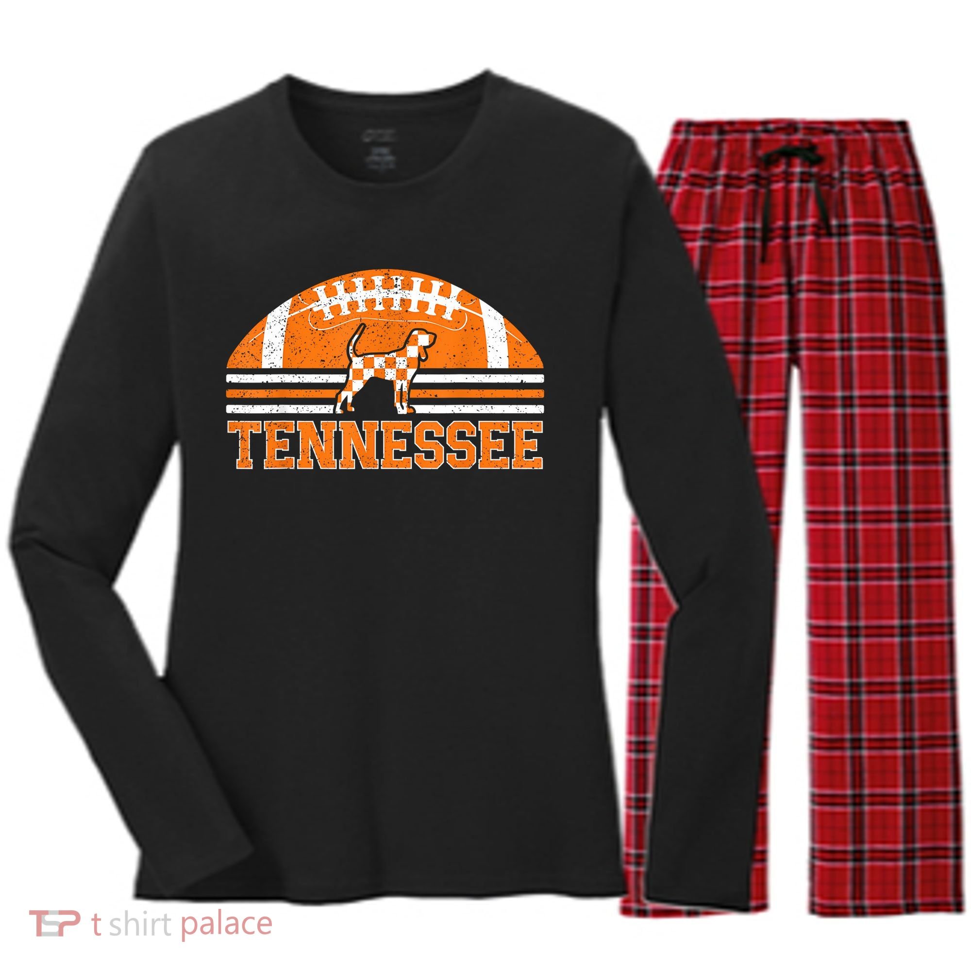 Tennessee Lovers Tennessee Souvenir Retro Women's Long Sleeve Flannel Pajama Set 