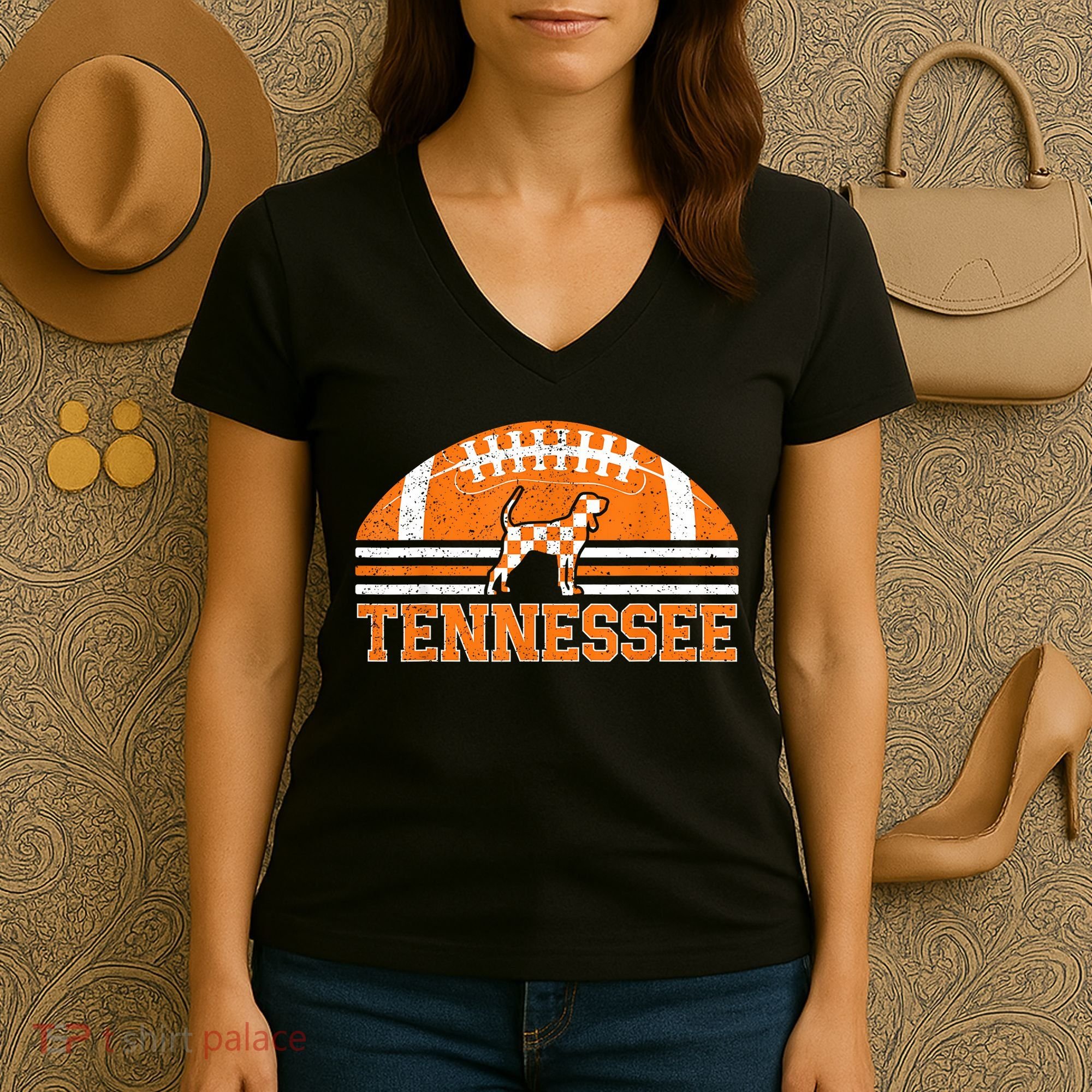 Tennessee Lovers Tennessee Souvenir Retro Women's V-Neck T-Shirt