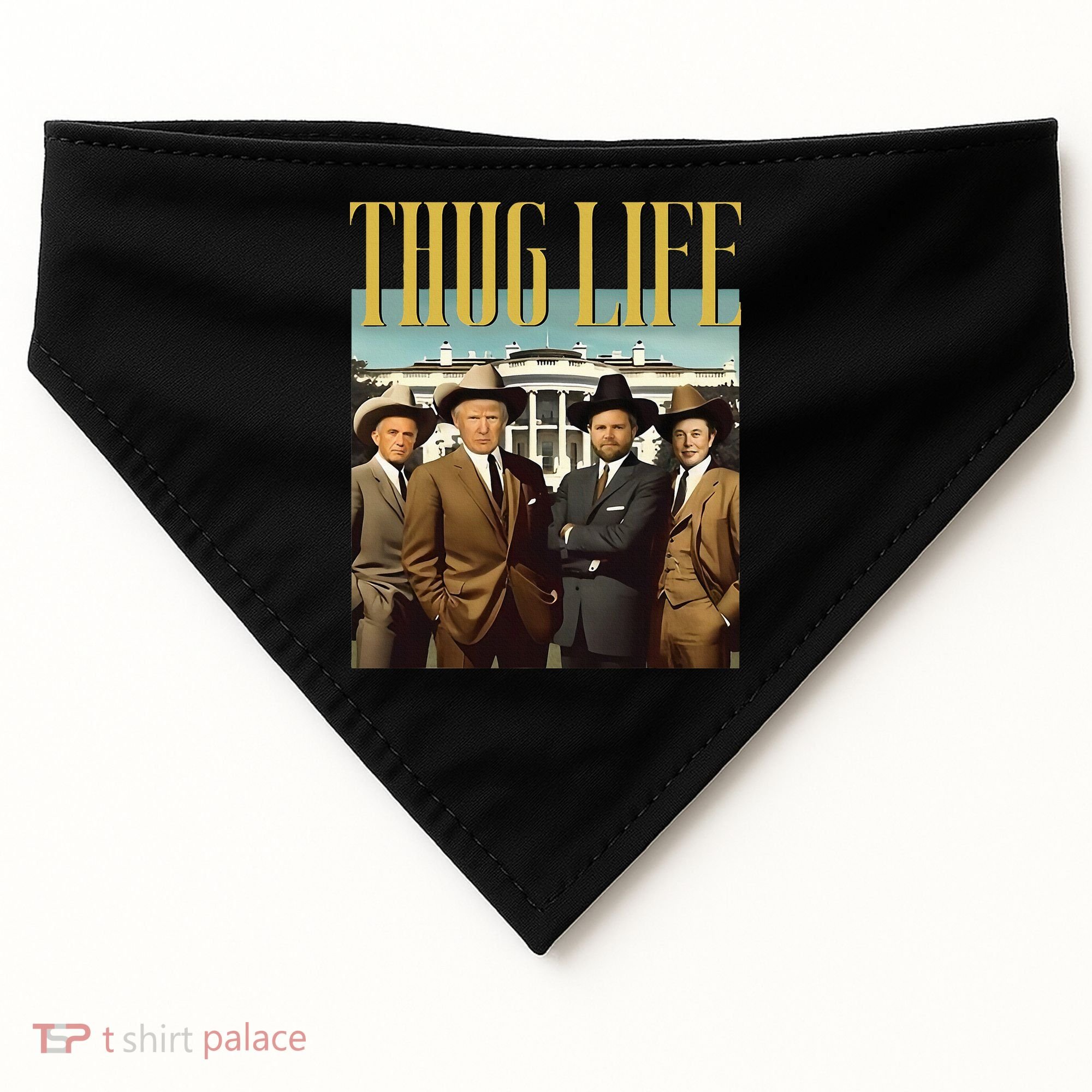 Thug Life Trump Vance Kennedy Elon USA-Made Doggie Bandana