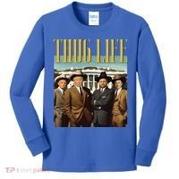 Thug Life Trump Vance Kennedy Elon Kids Long Sleeve Shirt thumb 0