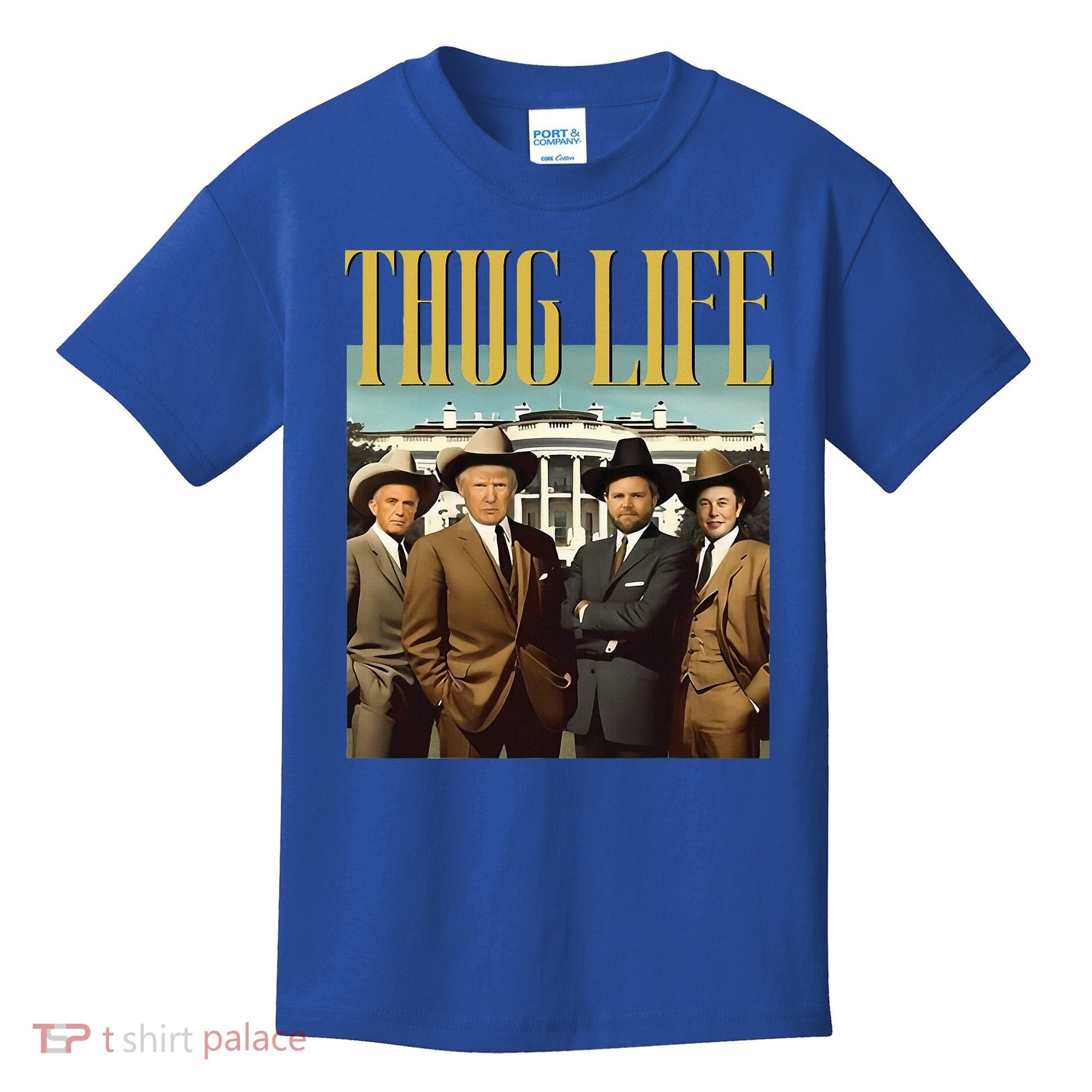 Thug Life Trump Vance Kennedy Elon Kids T-Shirt