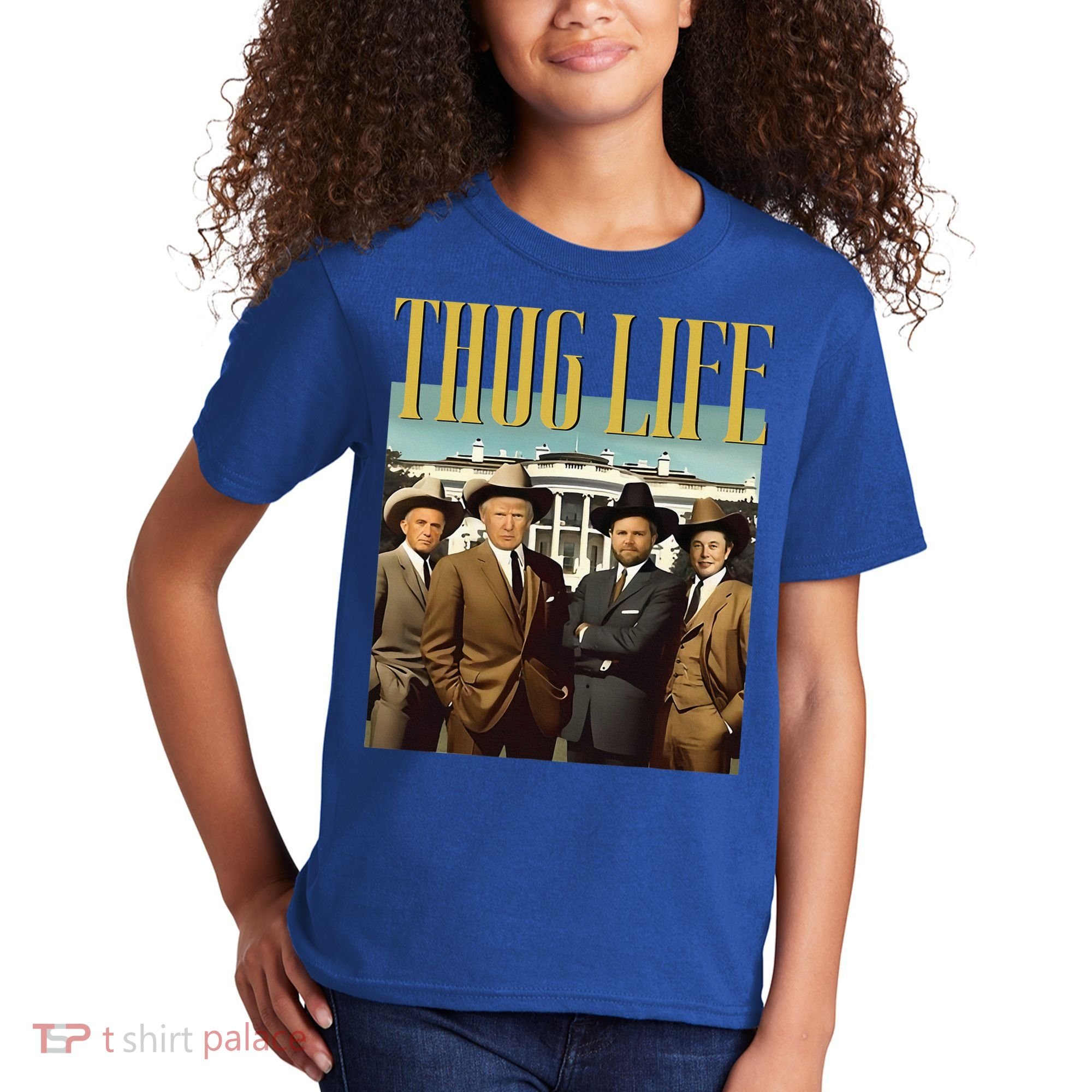 Thug Life Trump Vance Kennedy Elon Kids T-Shirt
