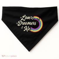 The Lovers The Dreamers And Me Rainbow USA-Made Doggie Bandana thumb 0