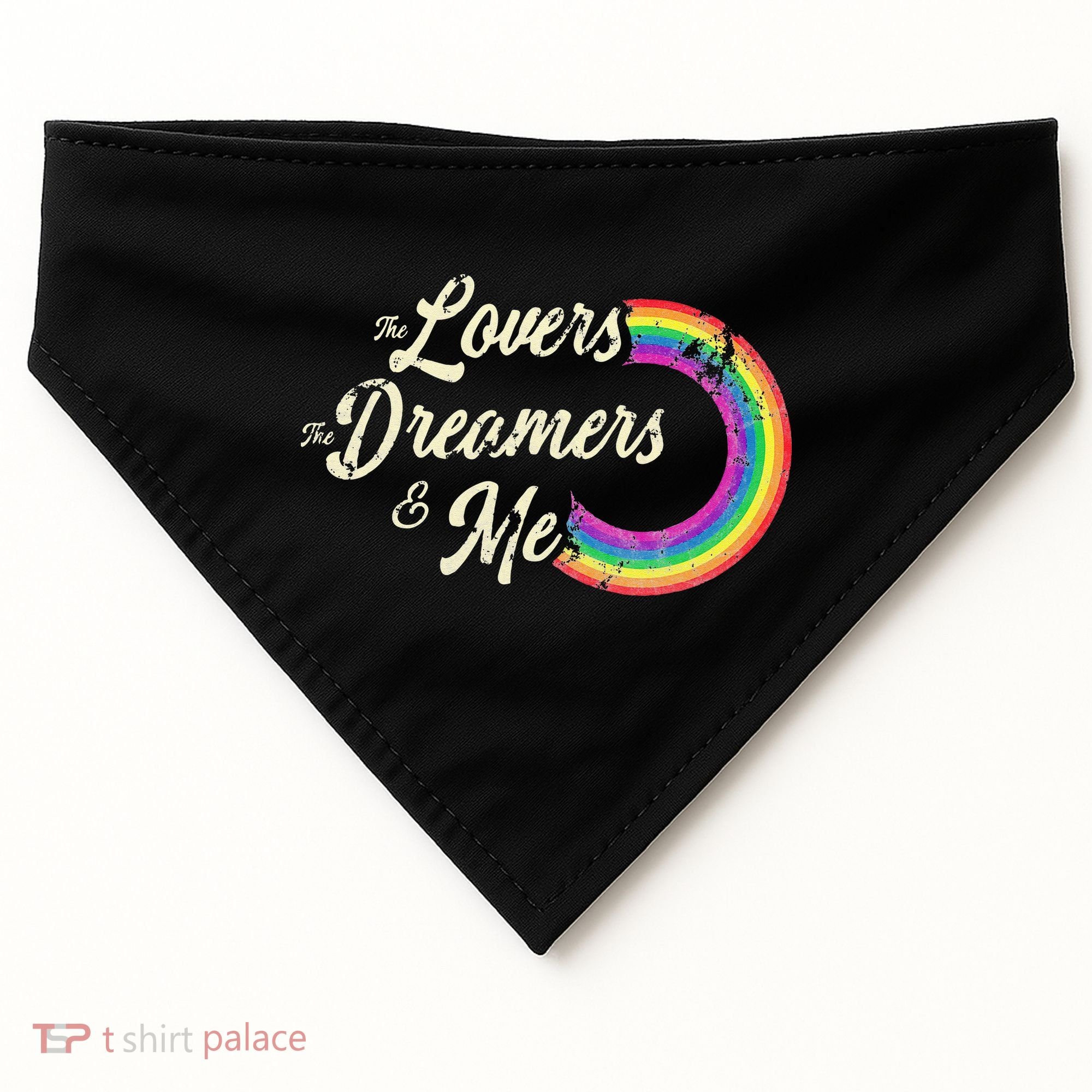 The Lovers The Dreamers And Me Rainbow USA-Made Doggie Bandana