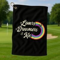 The Lovers The Dreamers And Me Rainbow Golf Towel thumb 1