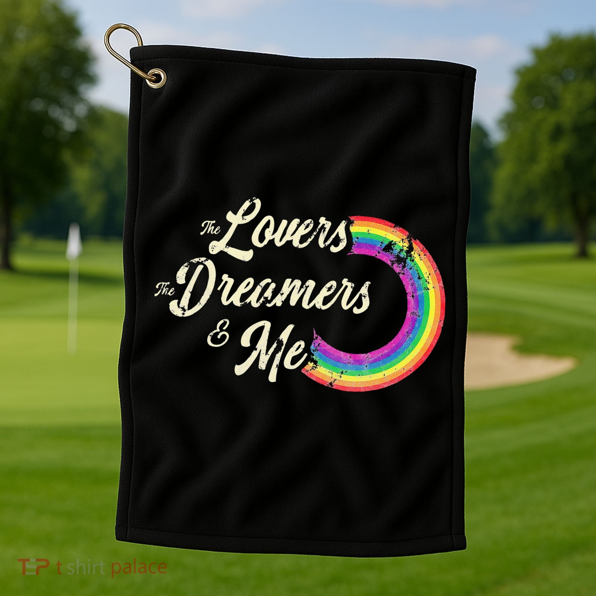 The Lovers The Dreamers And Me Rainbow Golf Towel