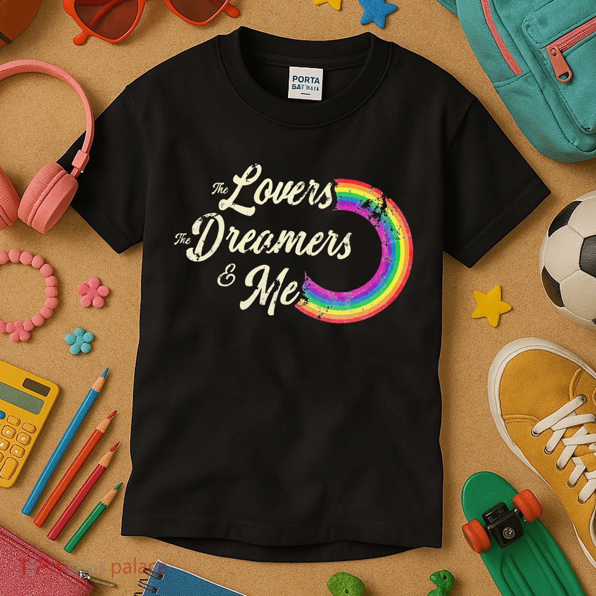 The Lovers The Dreamers And Me Rainbow Kids T-Shirt