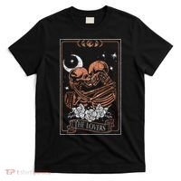 The Lovers Vintage Tarot Card Astrology Occult Skulls Moon T-Shirt thumb 0