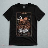The Lovers Vintage Tarot Card Astrology Occult Skulls Moon T-Shirt thumb 5