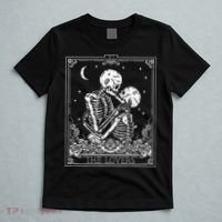 The Lovers Vintage Tarot Card Astrology Goth Halloween Women T-Shirt thumb 5