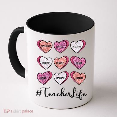 Teachers Life Valentines Day Heart Candy Coffee Mug