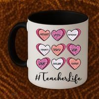 Teachers Life Valentines Day Heart Candy Coffee Mug thumb 2
