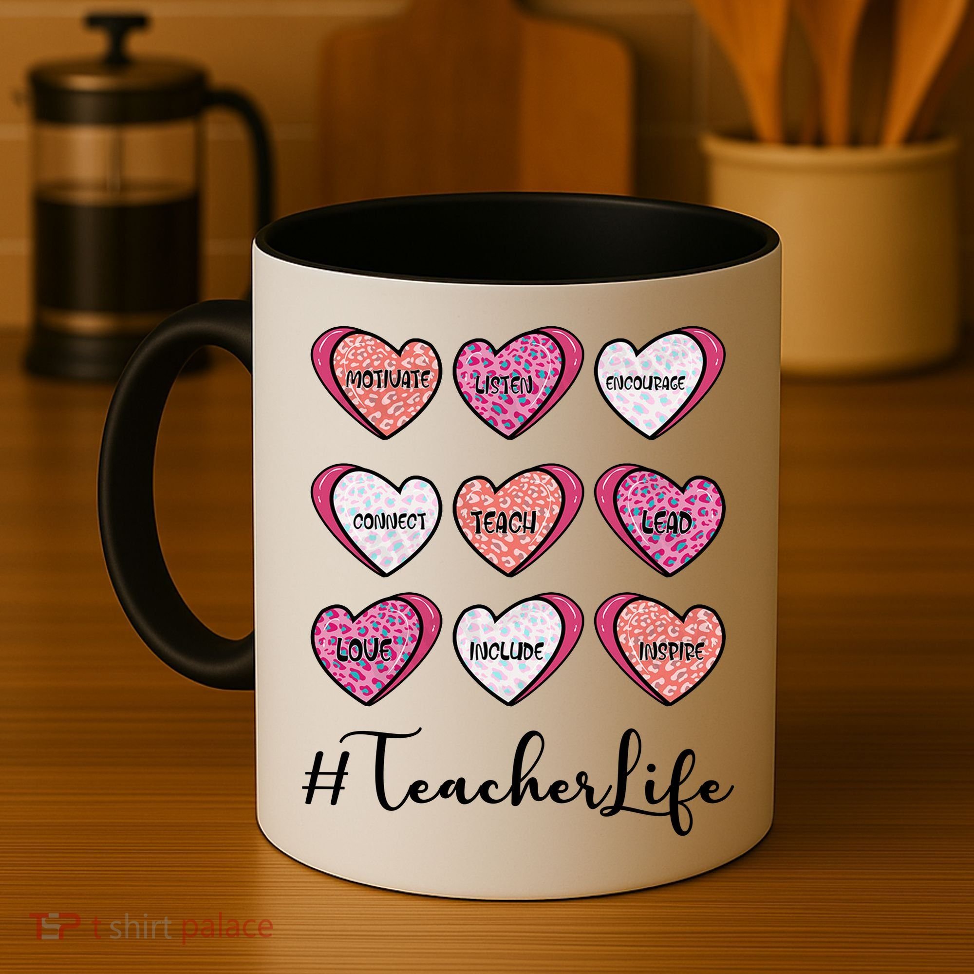 Teachers Life Valentines Day Heart Candy Coffee Mug