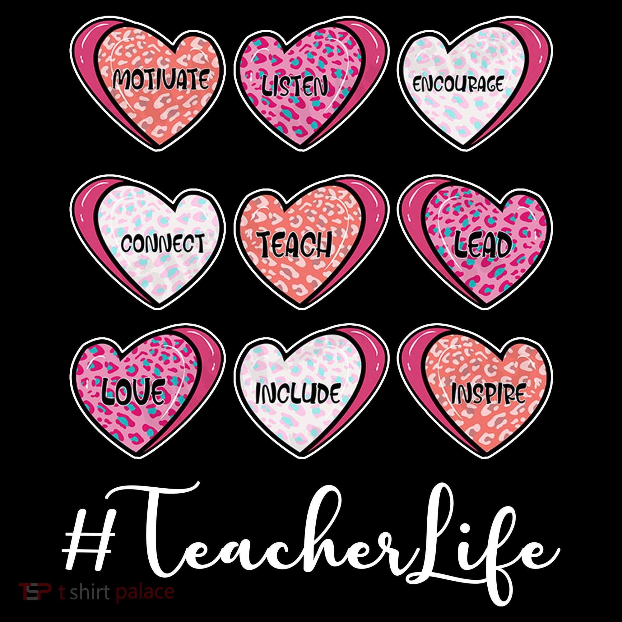 Teachers Life Valentines Day Heart Candy Women's Hoodie