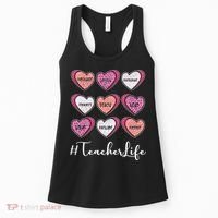 Teachers Life Valentines Day Heart Candy Women's Tank Top thumb 0