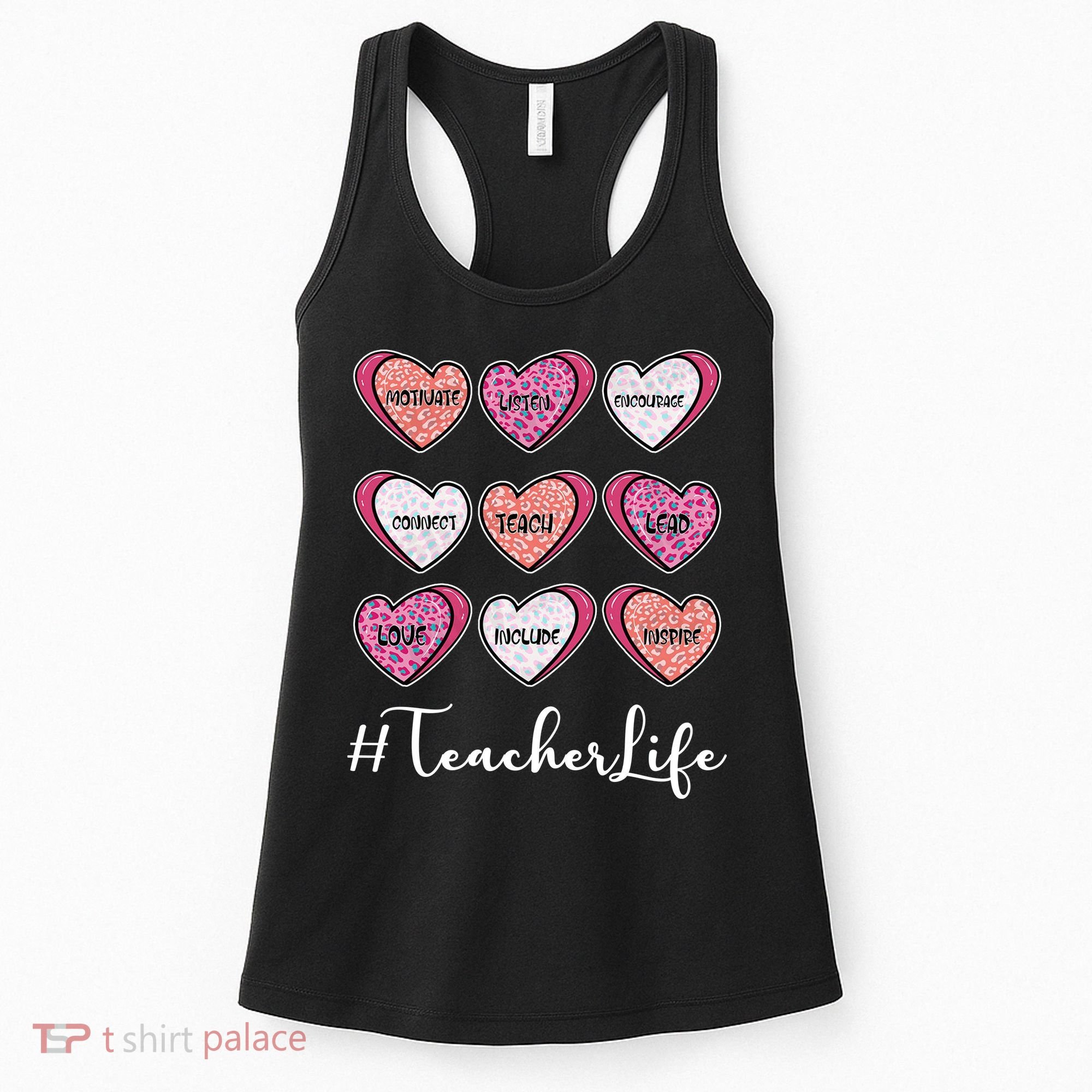 Teachers Life Valentines Day Heart Candy Women's Tank Top