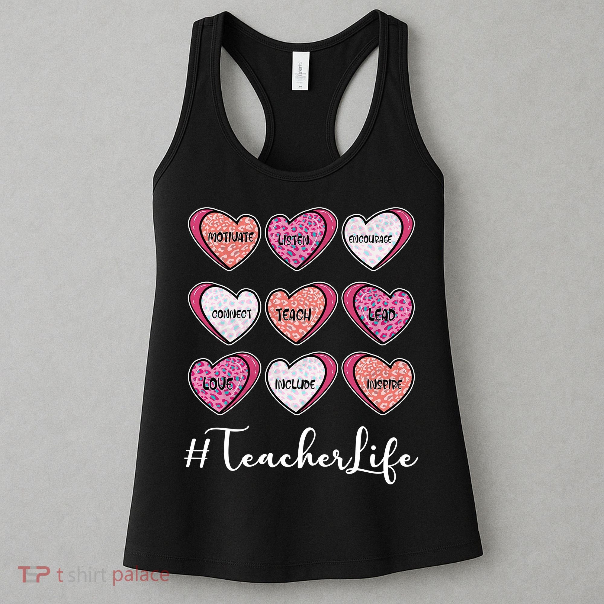 Teachers Life Valentines Day Heart Candy Women's Tank Top