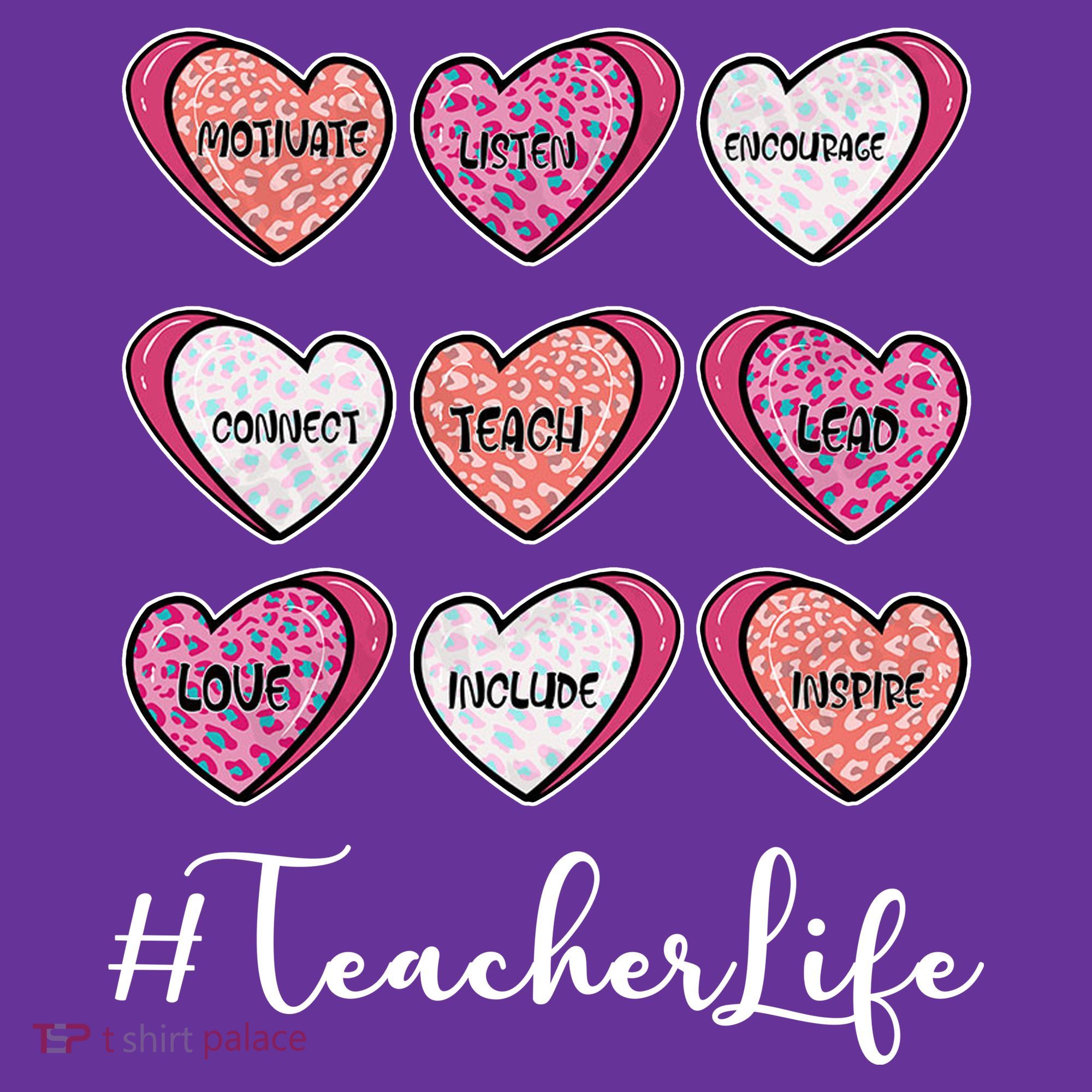 Teachers Life Valentines Day Heart Candy Coaster