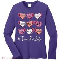 Teachers Life Valentines Day Heart Candy Women's Long Sleeve Shirt thumb 0