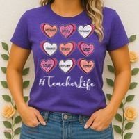 Teachers Life Valentines Day Heart Candy Women's T-Shirt thumb 2