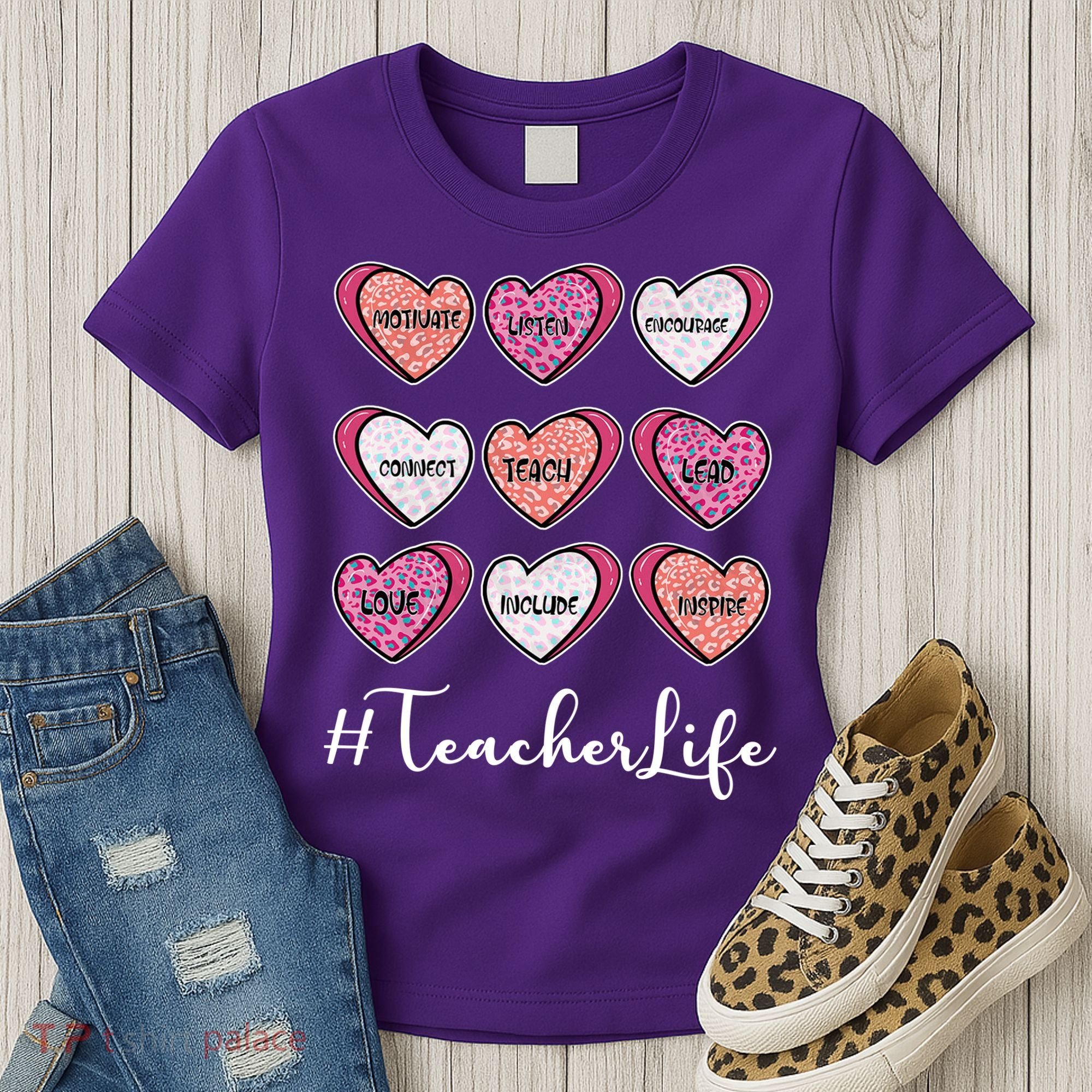 Teachers Life Valentines Day Heart Candy Women's T-Shirt