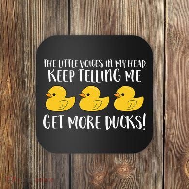 The Little Voices In My Head Keep Coaster