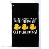 The Little Voices In My Head Keep Golf Towel thumb 0