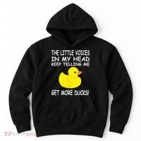 The Little Voices In My Head Keep Telling Me Get More Ducks Hoodie thumb 0