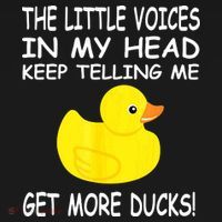 The Little Voices In My Head Keep Telling Me Get More Ducks Women's Hoodie thumb 2