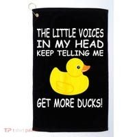 The Little Voices In My Head Keep Telling Me Get More Ducks Golf Towel thumb 0