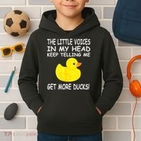 The Little Voices In My Head Keep Telling Me Get More Ducks Kids Hoodie thumb 2